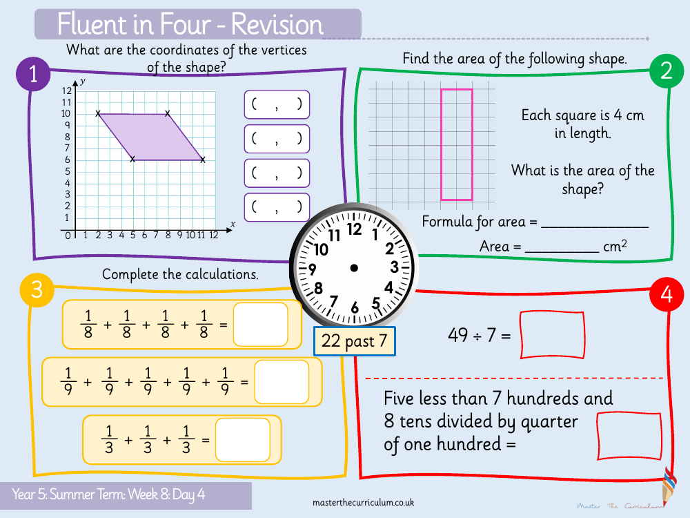 Position and Direction - Translation - Starter