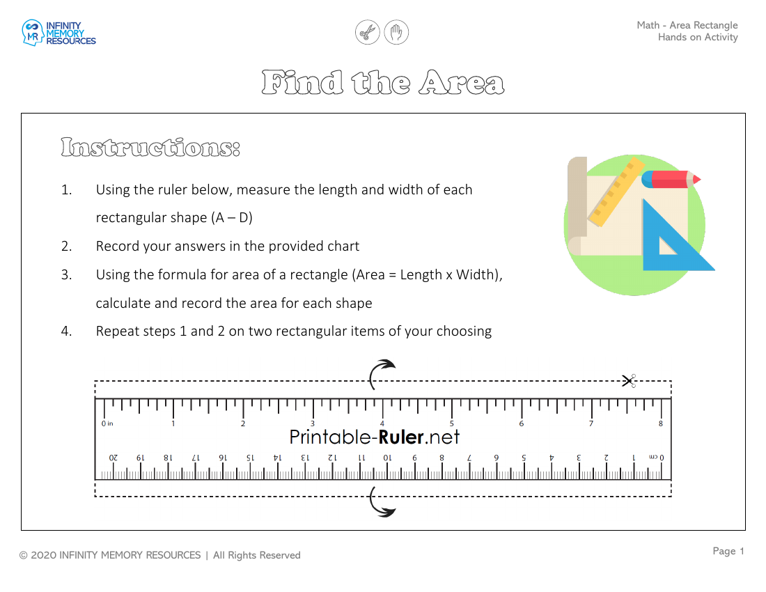 Area Rectangle - Hands On Activity