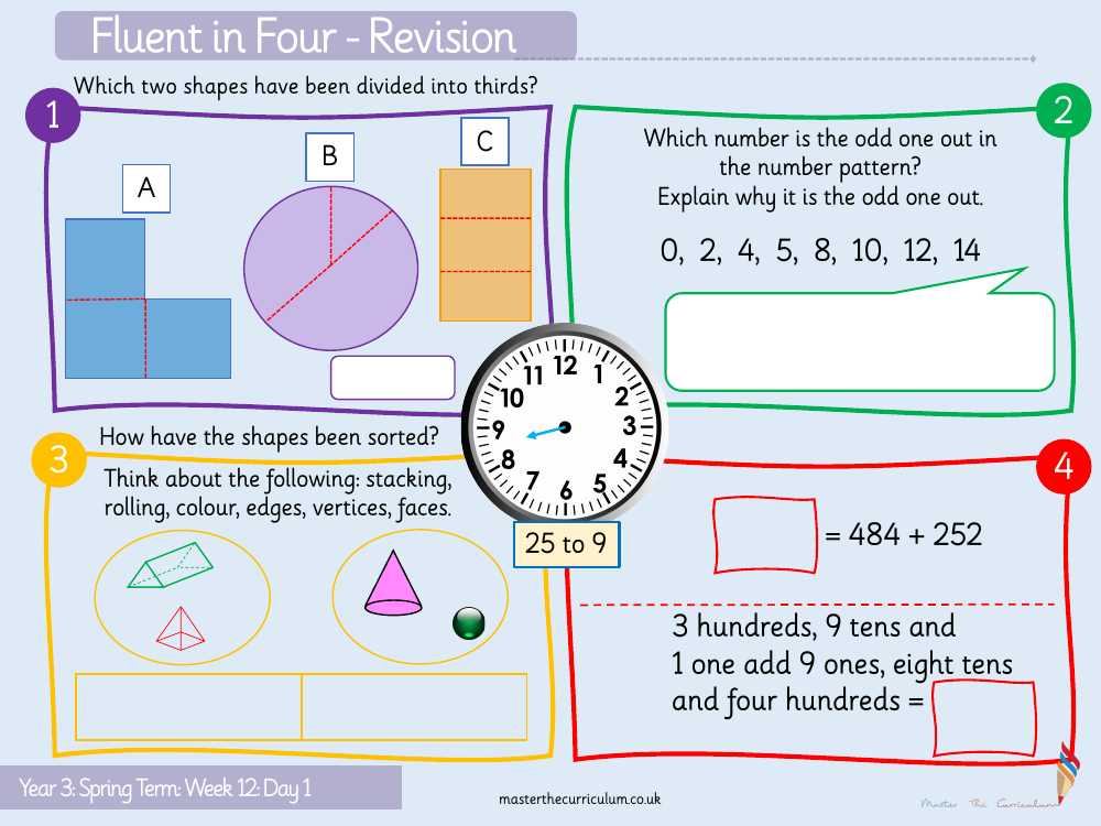 Fractions - Recognise a third - Starter