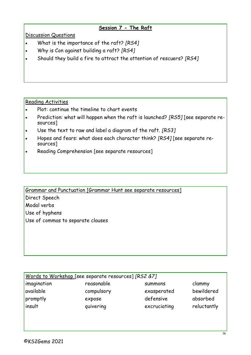 The Explorer - Session 7 - Worksheet