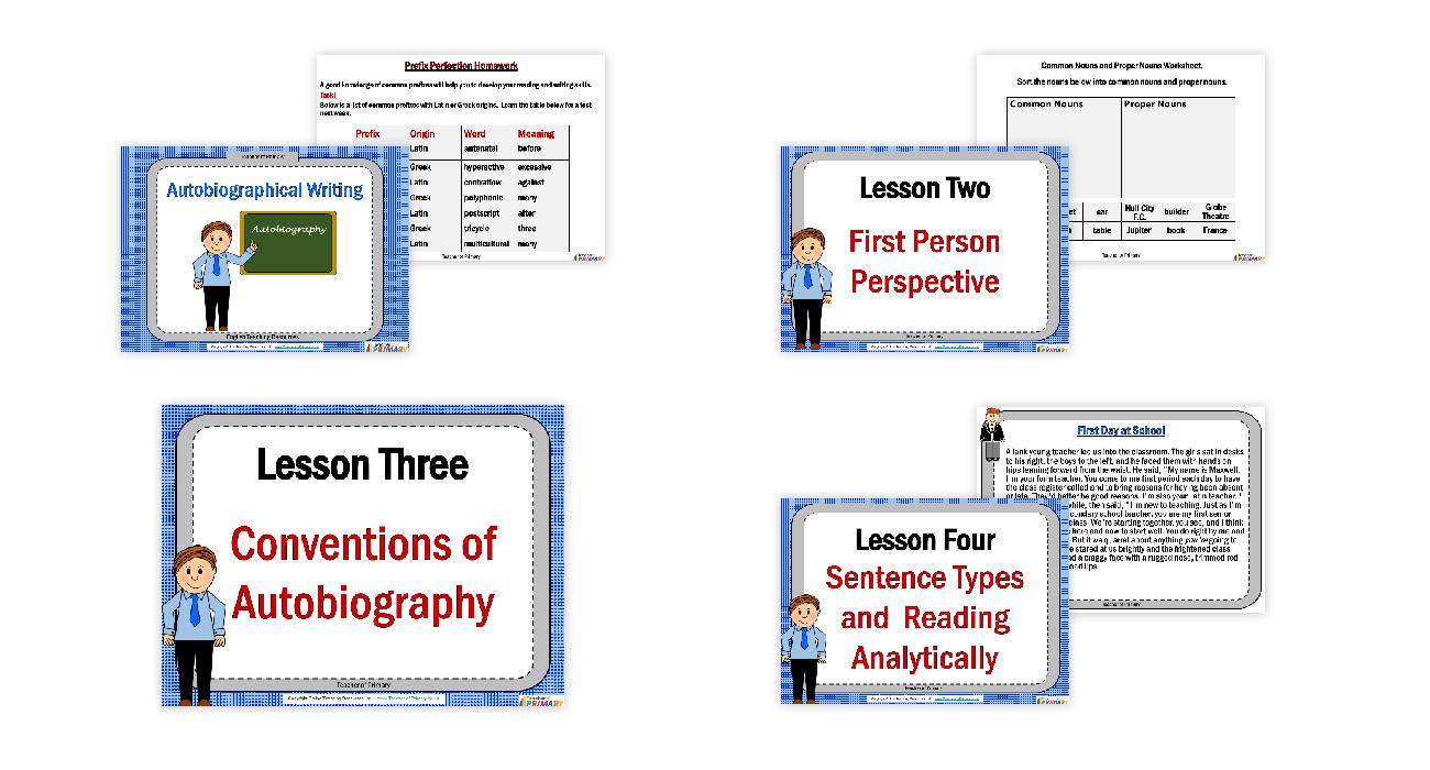 Autobiography Lesson 7 Your Autobiography English 4th Grade