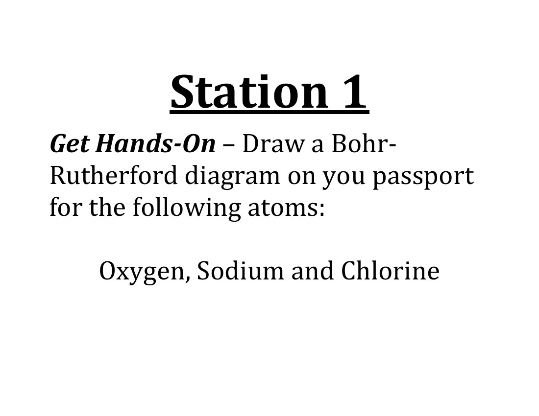 Atomic Model, Structure and Notation - Lab Station Cards