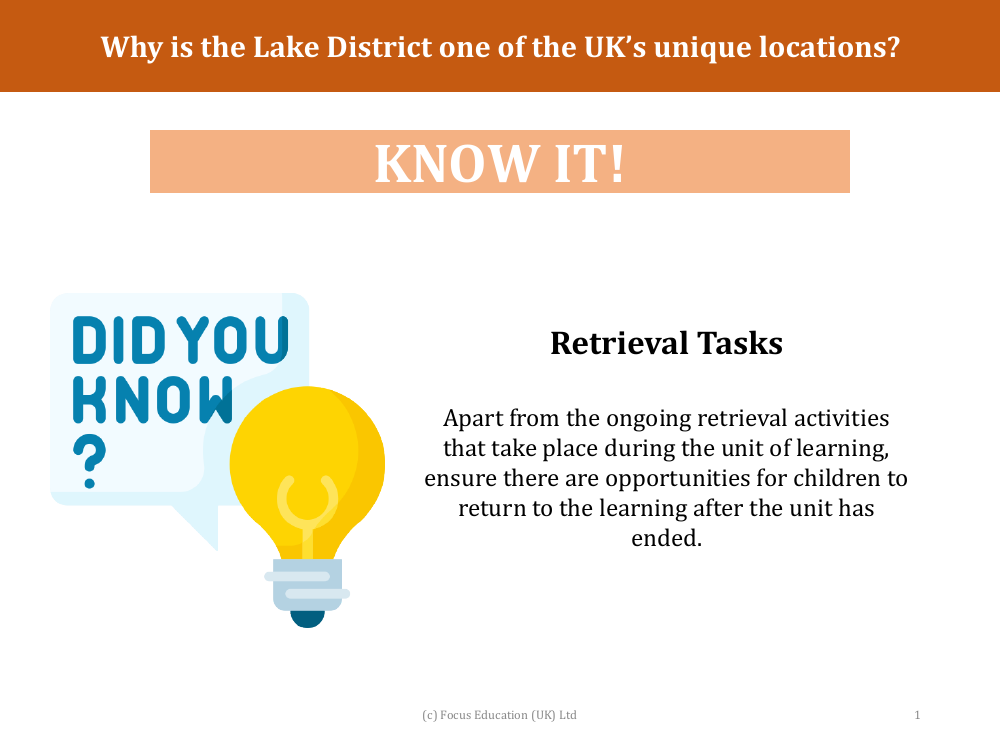 Know it! - Lake District - Year 3