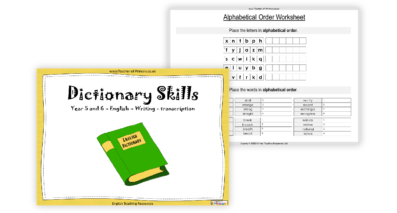 dictionary-skills-worksheet-english-year-5