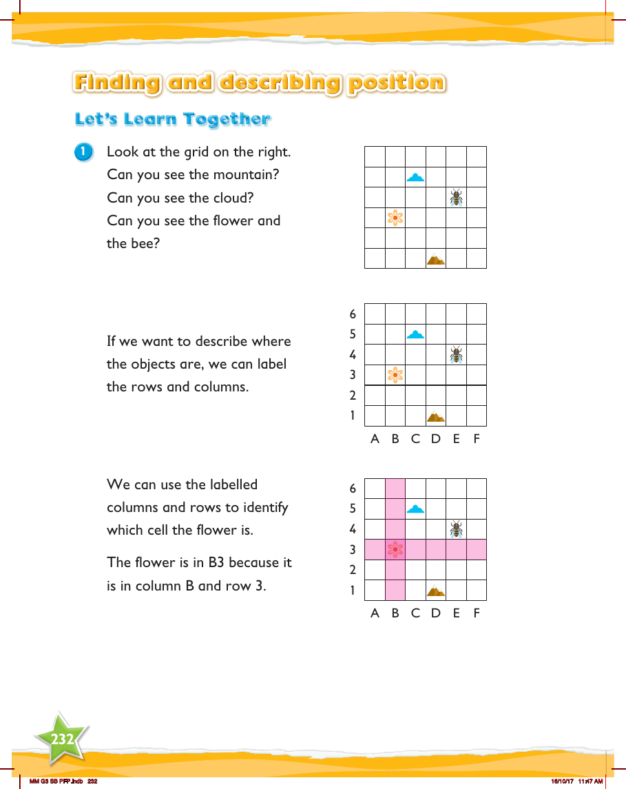 Max Maths, Year 3, Learn together, Finding and describing position (1)