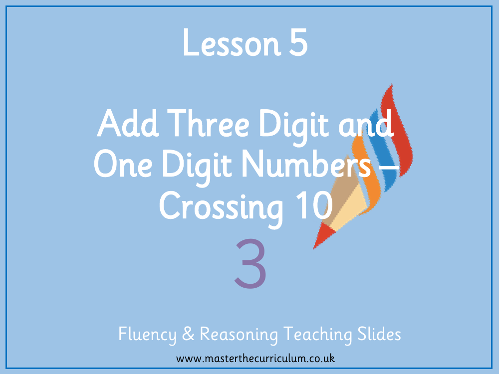 Addition and subtraction - Add three-digit and one-digit numbers crossing 10  - Presentation