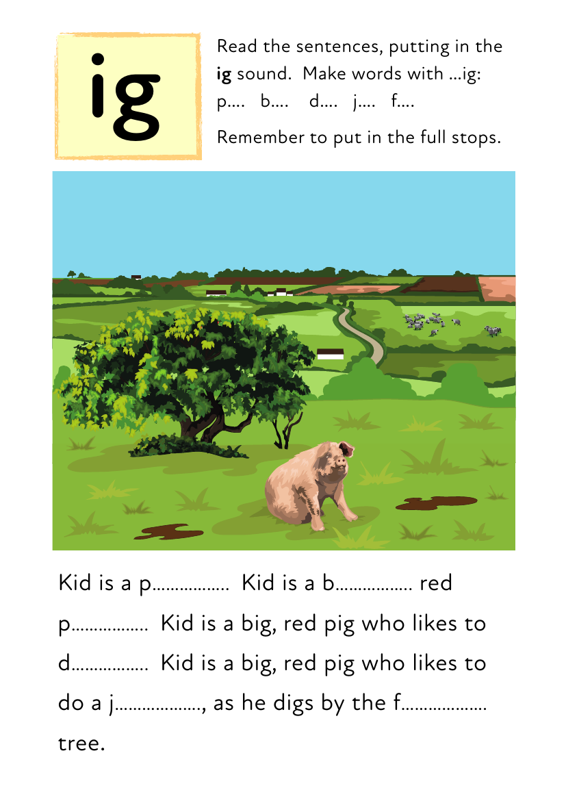 Make A Sound Book To Reinforce The Sound 'ig' (3 years +) - Activity Pack