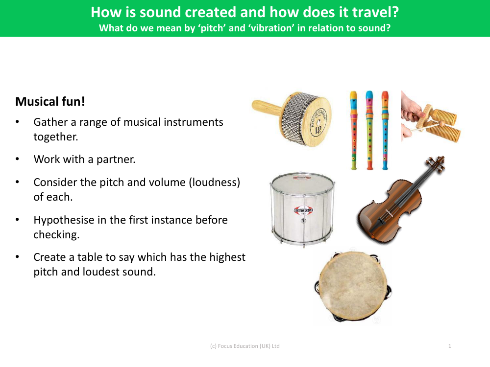 Musical fun - Investigation instructions