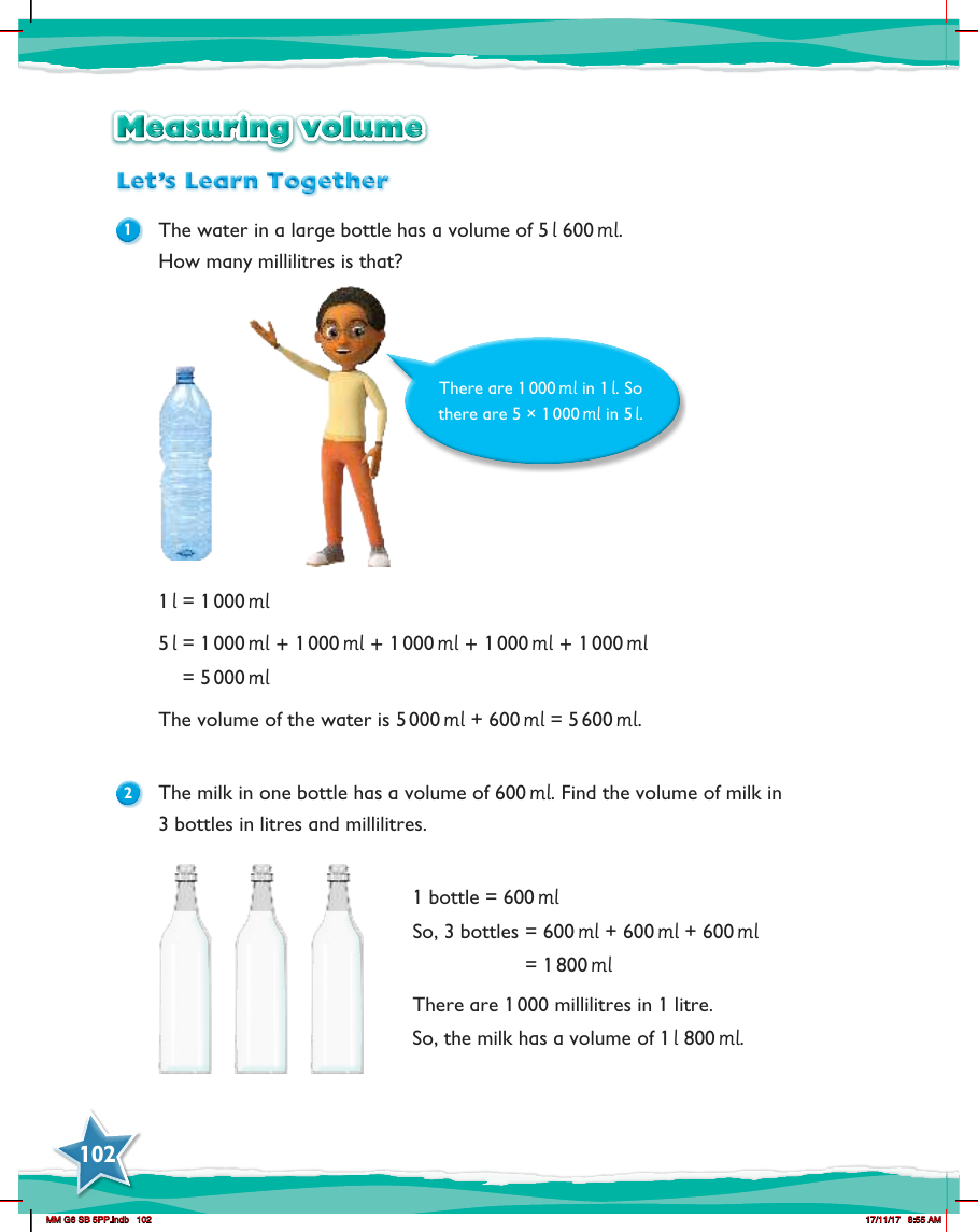 Max Maths, Year 6, Learn together, Measuring volume