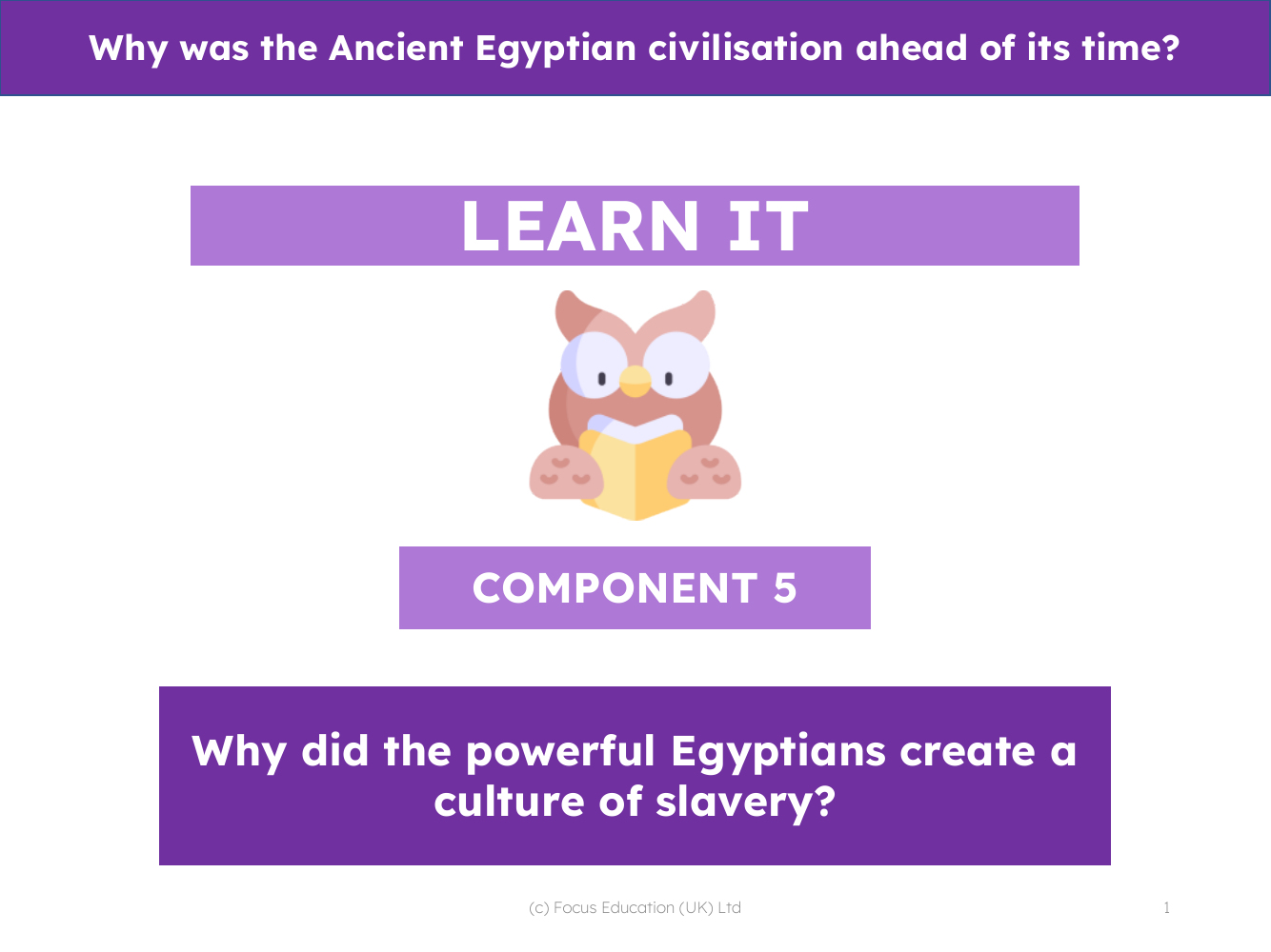 Why did the powerful Egyptians create a culture of slavery? - Presentation