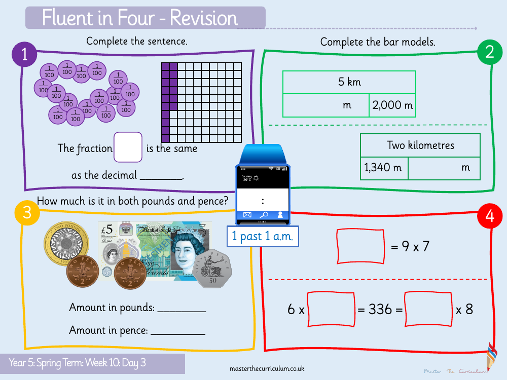 Decimals and Percentages - Decimals as Fractions (2) - Starter