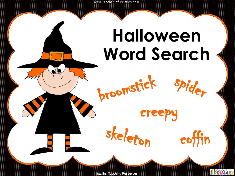 Halloween Word Search 2 - PowerPoint