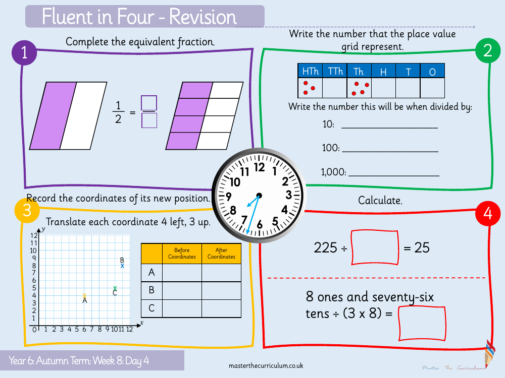 Fractions - Mixed numbers to improper - Starter