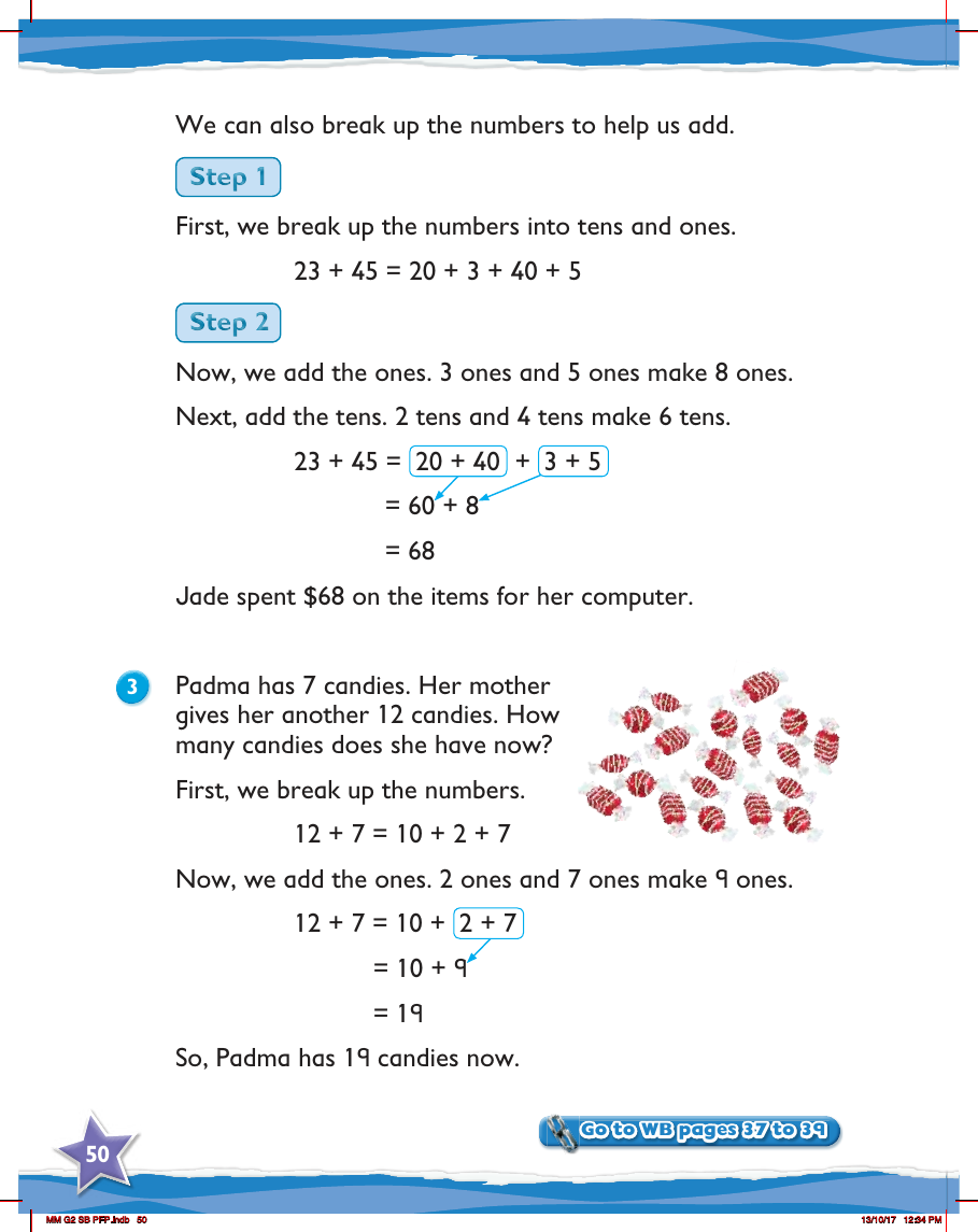 Max Maths, Year 2, Learn together, Addition within 100 without regrouping