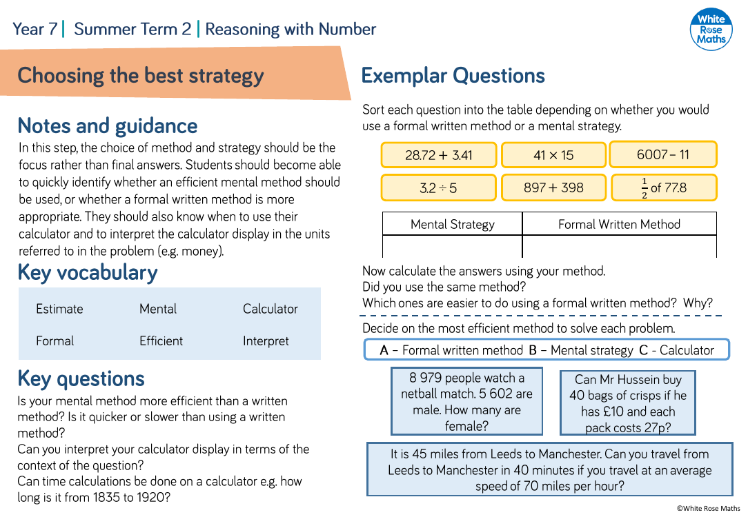 Choosing the best strategy: Questions