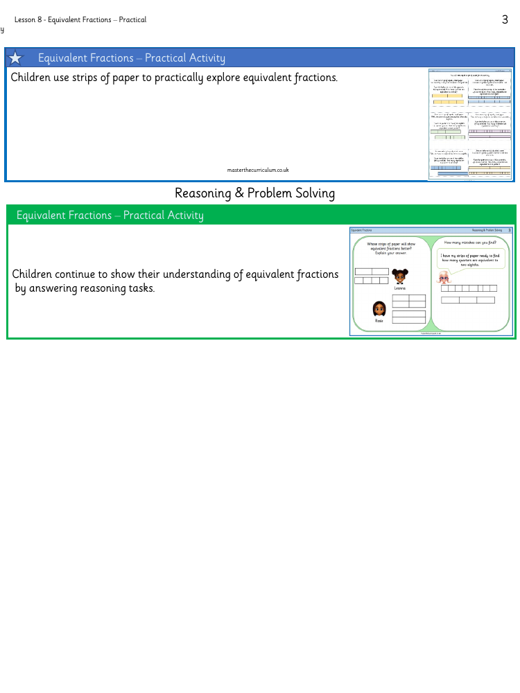 Fractions - Equivalent fractions - Worksheet