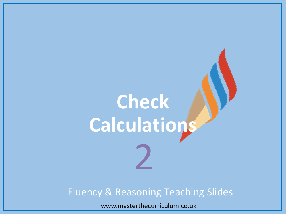 Addition and subtraction - Check calculation - Presentation