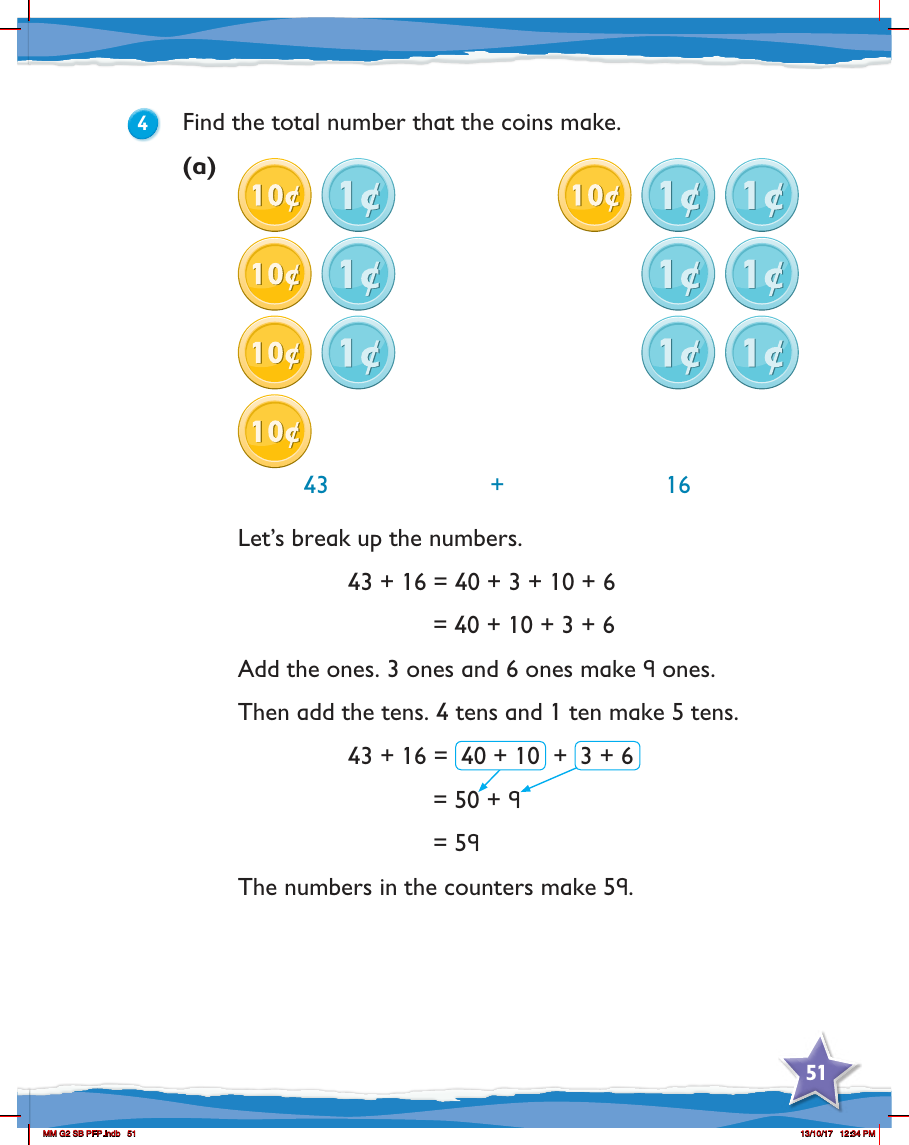 Max Maths, Year 2, Learn together, Addition within 100 without regrouping