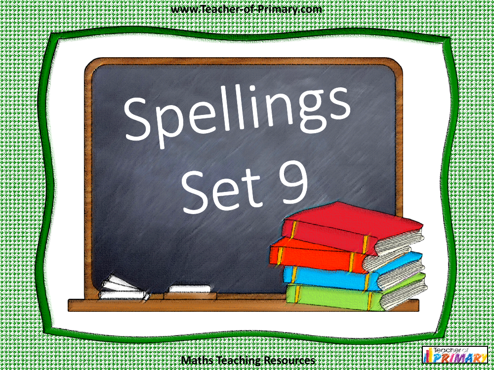 Spellings - Set 9 PowerPoint