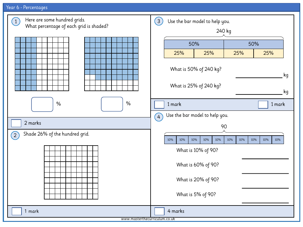 Percentages - Assessment (2)