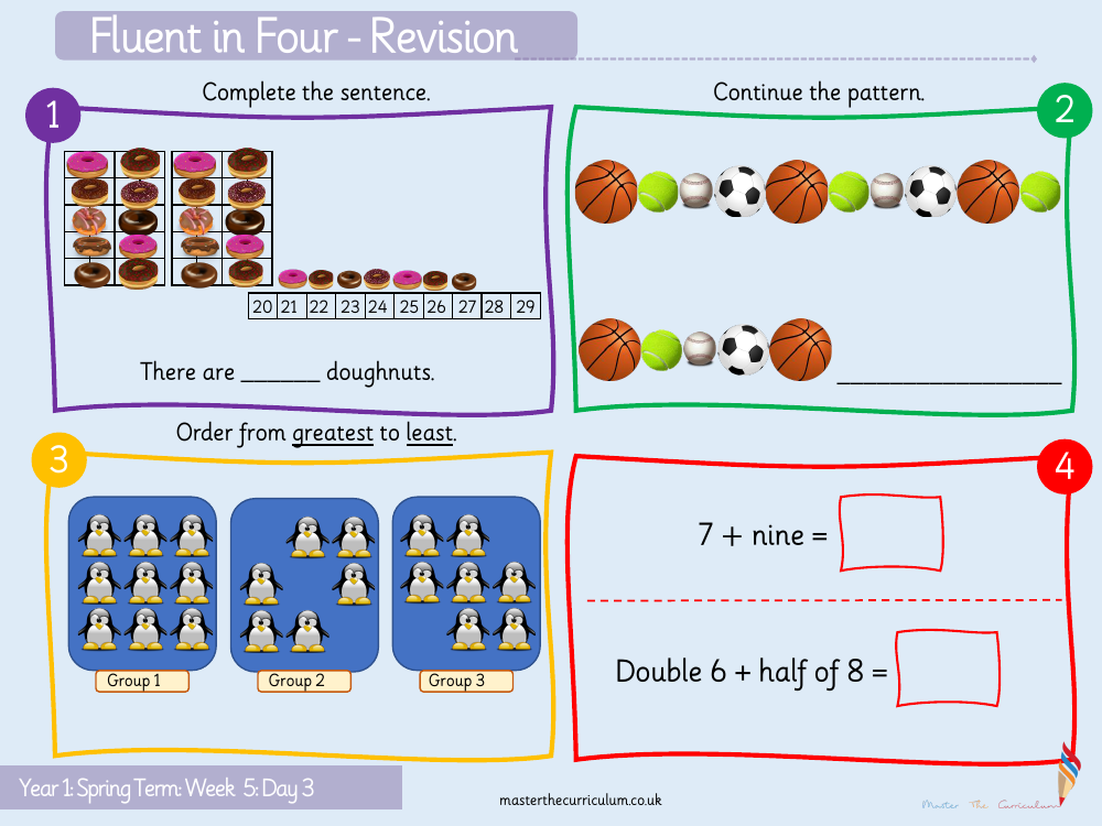 Place Value within 50 - Counting forwards and backwards within 50 - Starter