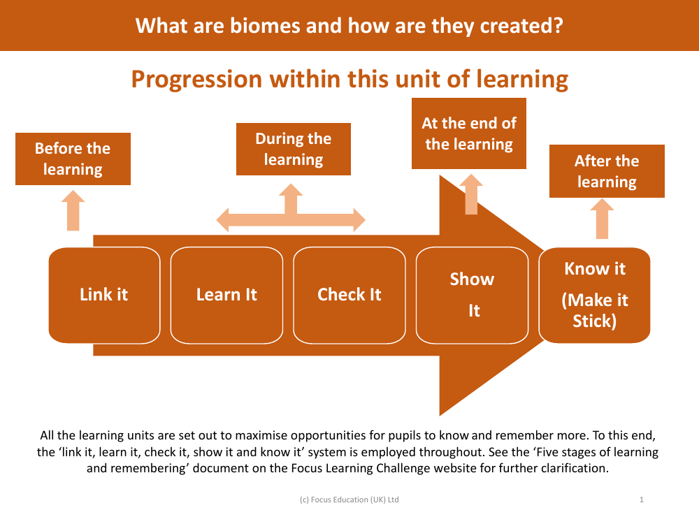 Progression pedagogy - Biomes - Year 4