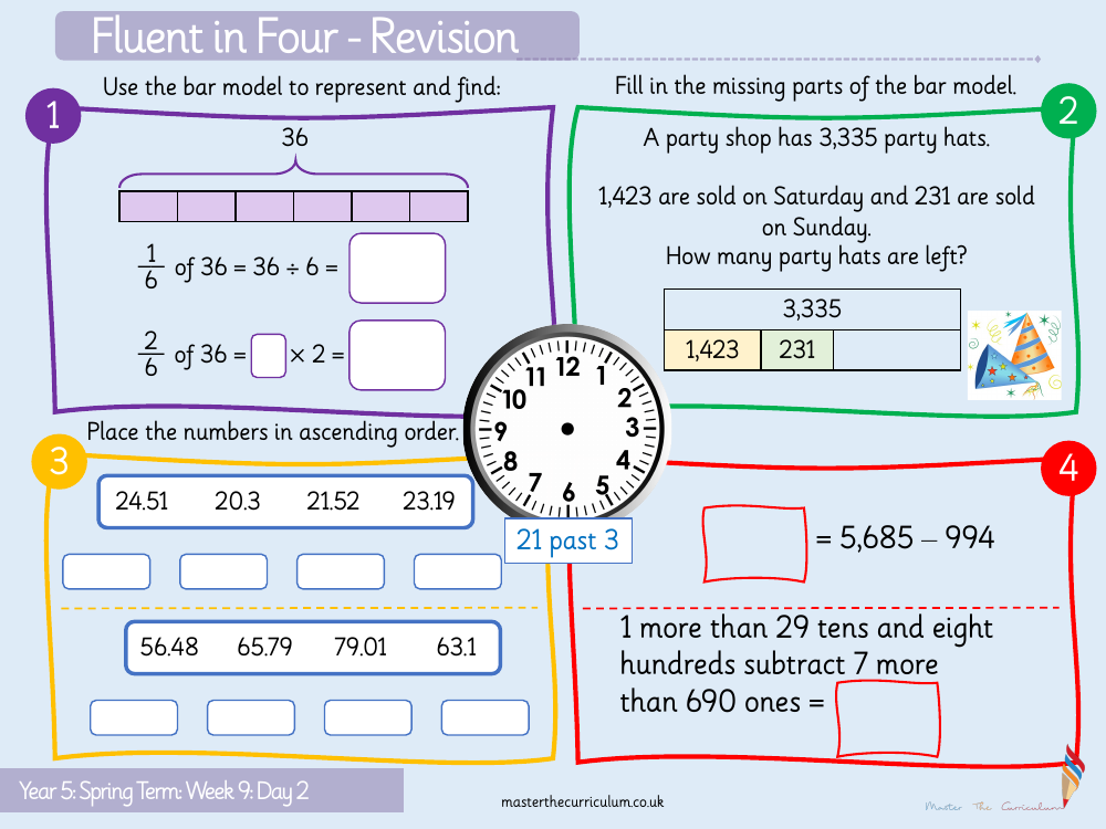 Fractions - Fractions of an Amount - Starter