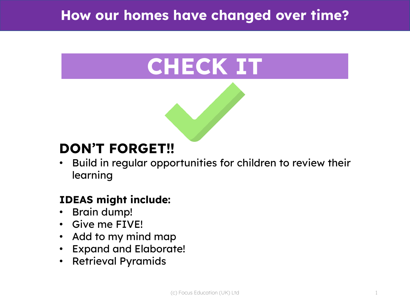Check it! - Homes over time - 2nd Grade