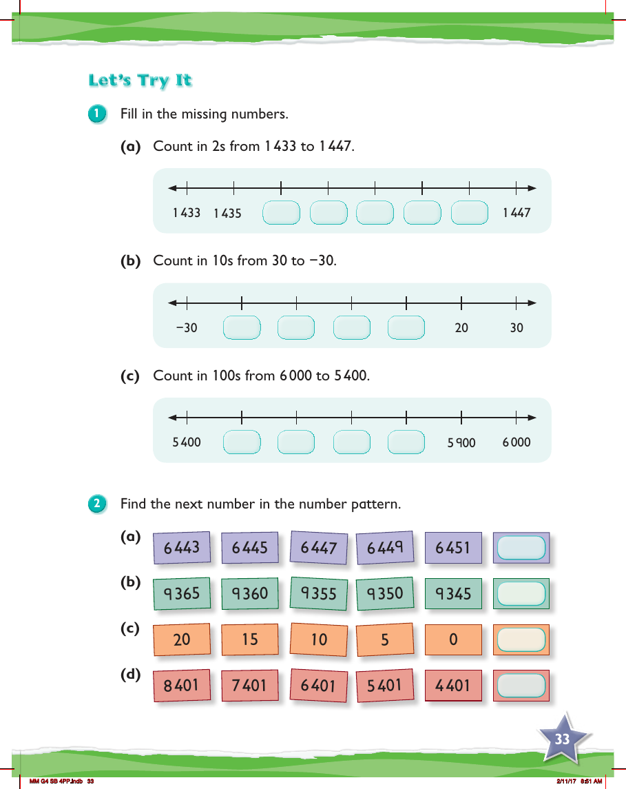 Max Maths, Year 4, Try it, Number patterns to 10000 (1)