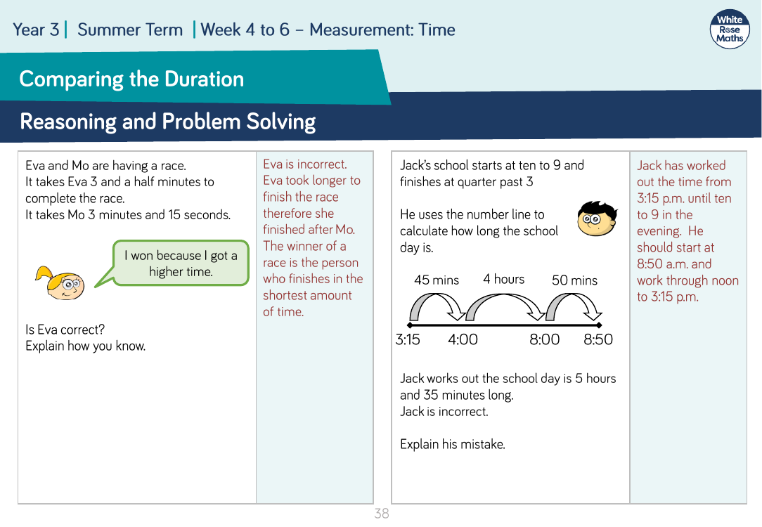 comparing numbers problem solving year 3