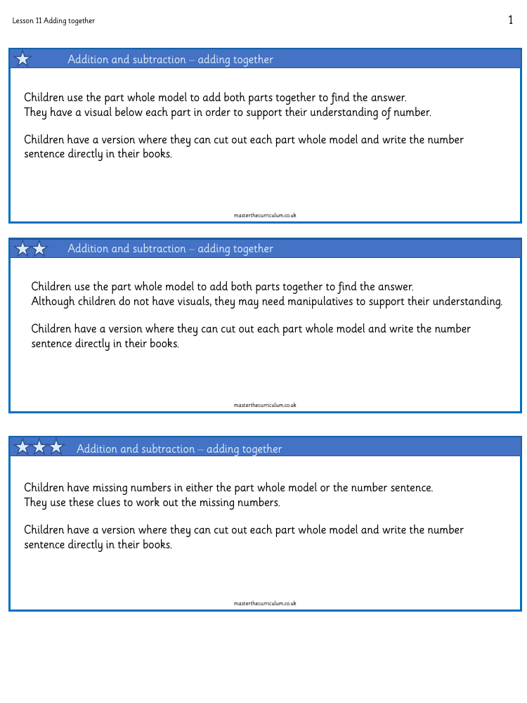 Addition and subtraction within 10 - Adding together - Worksheet