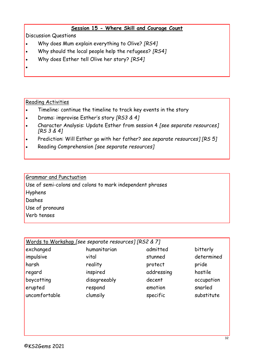 Letters from the Lighthouse - Session 15 - Worksheet