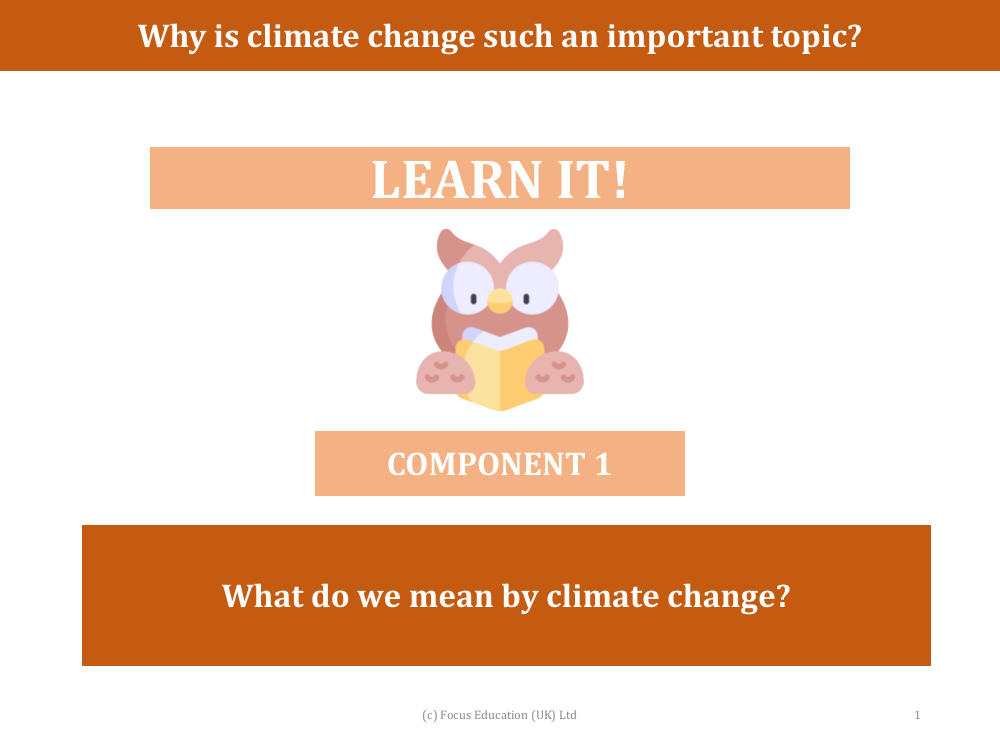 What do we mean by climate change? - presentation