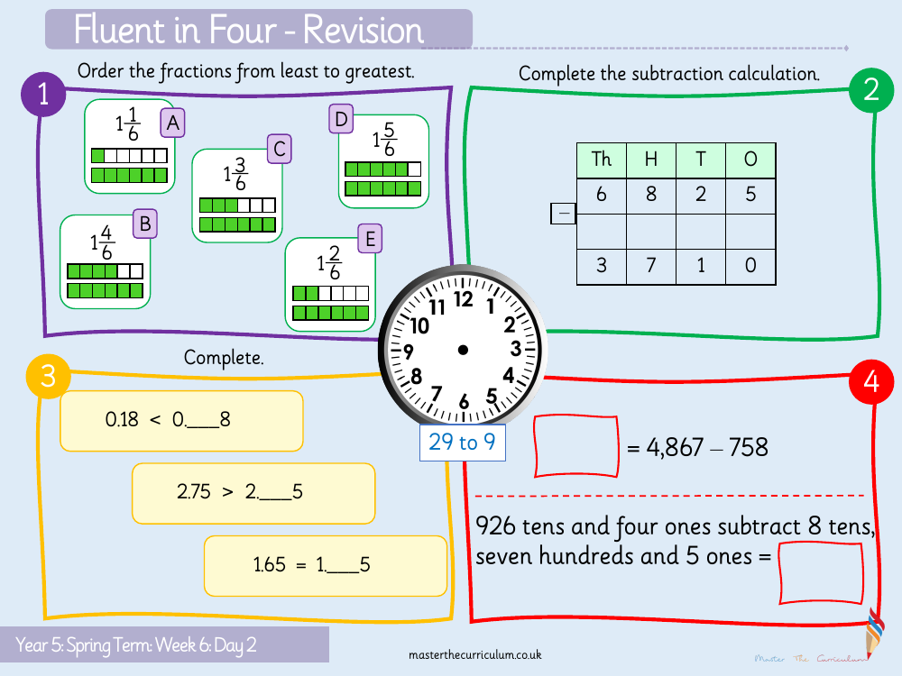 Fractions - Add and Subtract Fractions - Starter