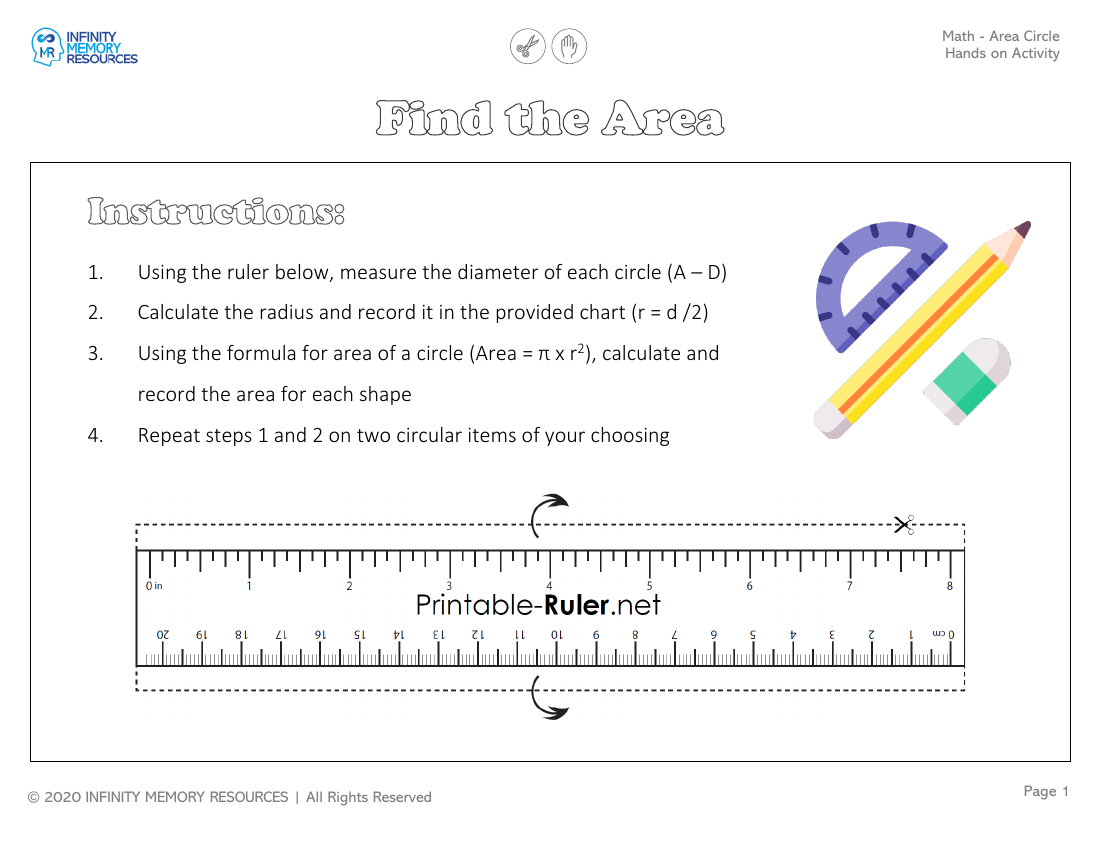 Area Circle - Hands On Activity