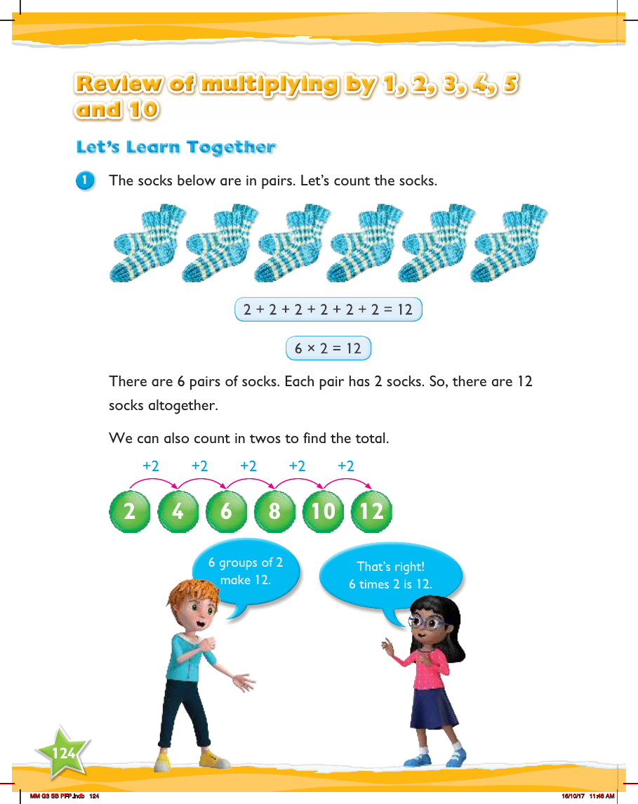 Max Maths, Year 3, Learn together, Review multiplying by 1, 2, 3, 4, 5 and 10 (1)