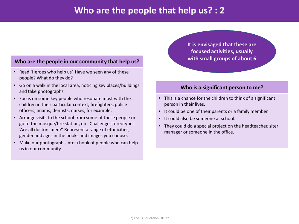 Who are the people that help us? - Lesson 2