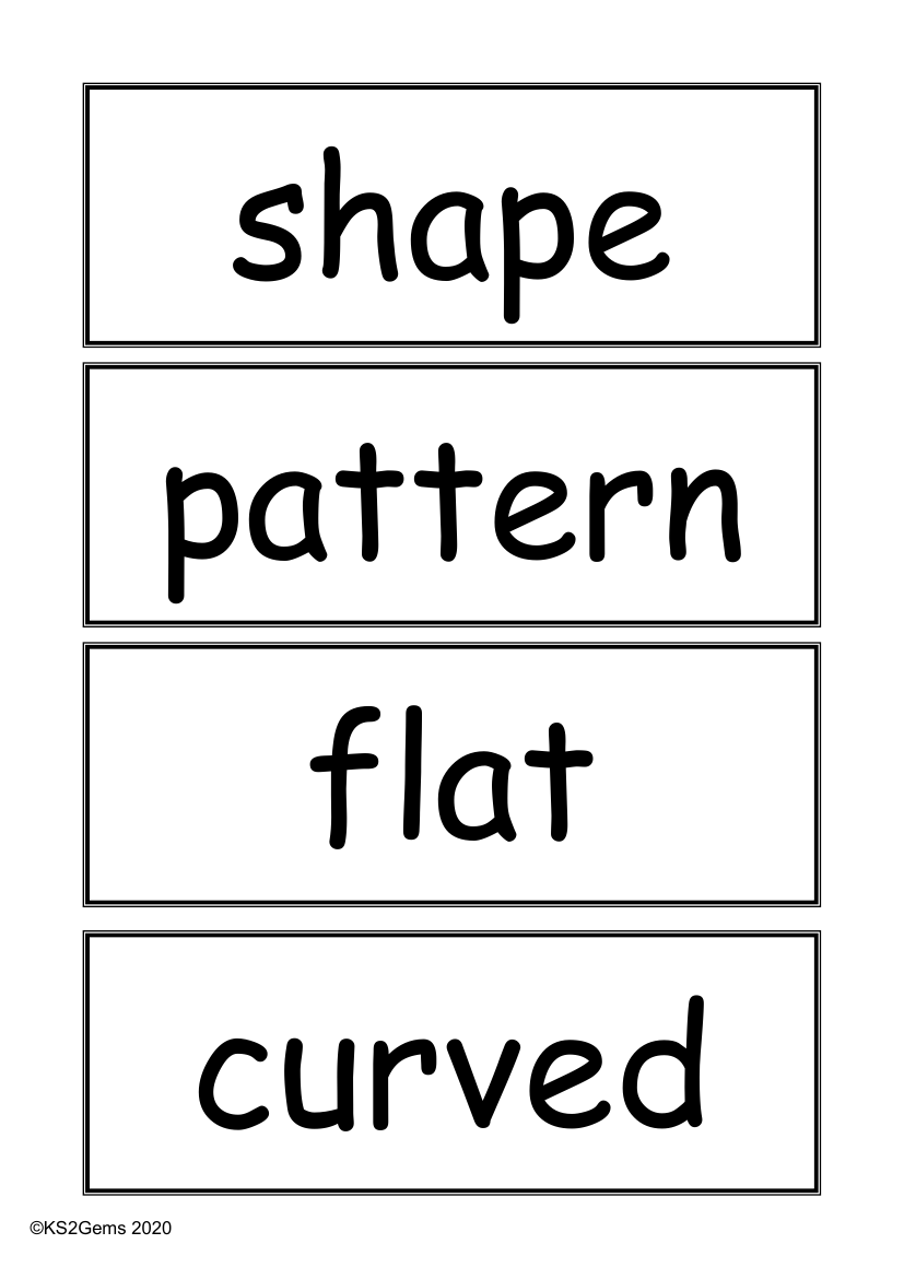 Vocabulary - Shape: General