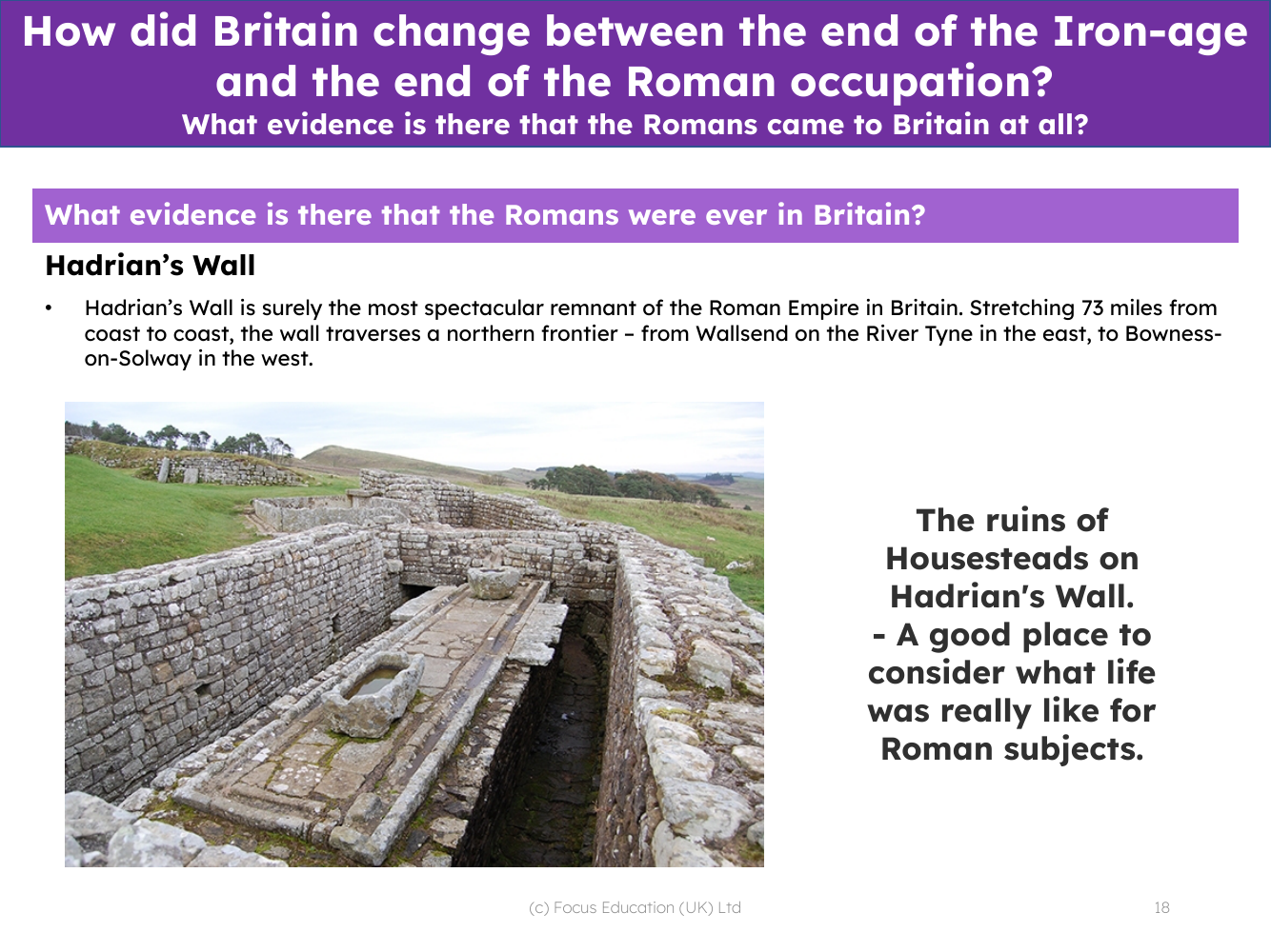 Evidence the Romans were in Britain - Info pack