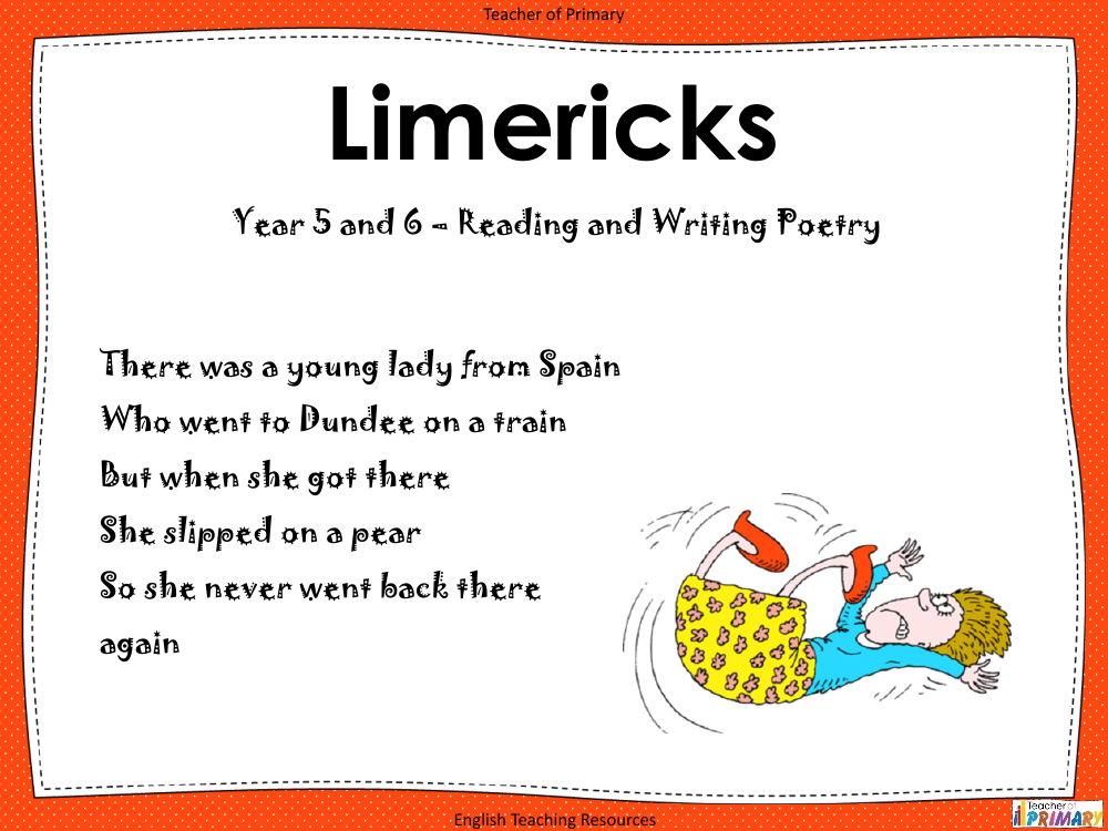 Limericks Powerpoint English 4th Grade