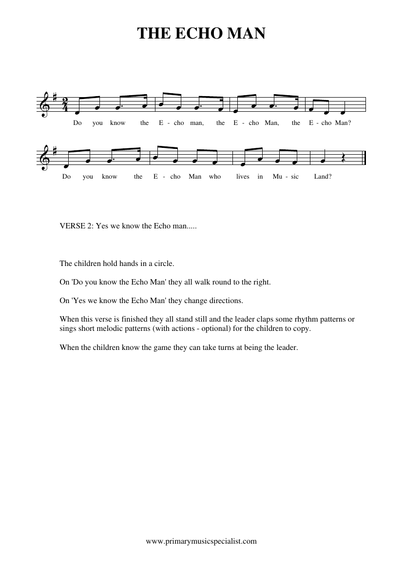 Rhythm and Pulse Reception Notations - The echo man