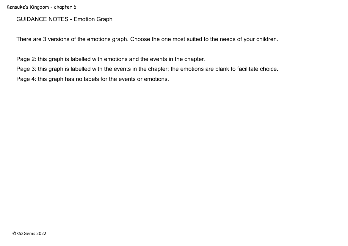 Kensuke's Kingdom - Chapter 6 - Emotion Graph
