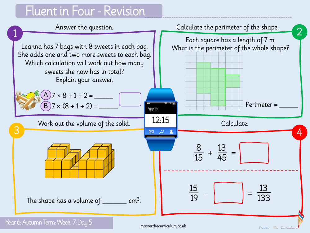 Addition, Subtraction, Multiplication and Division - Mental calculations - Starter