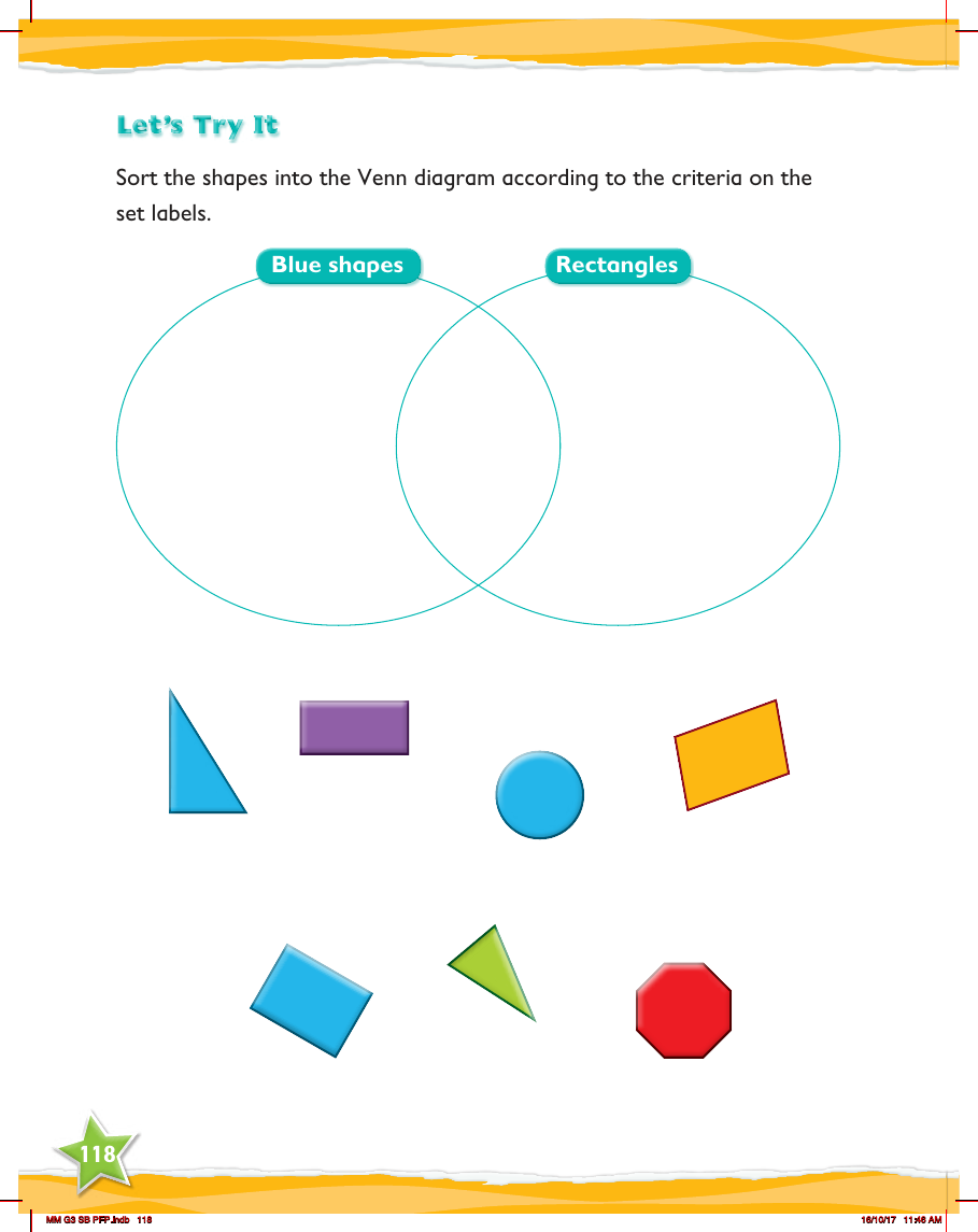 Max Maths, Year 3, Try it, Sorting according to two criteria using Venn diagram