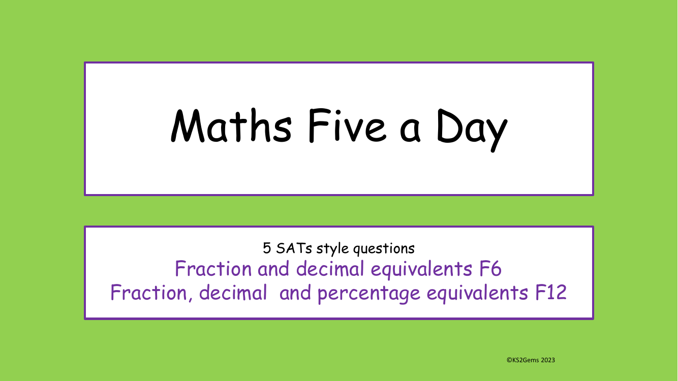 Five a Day - FDP - FDP equivalents