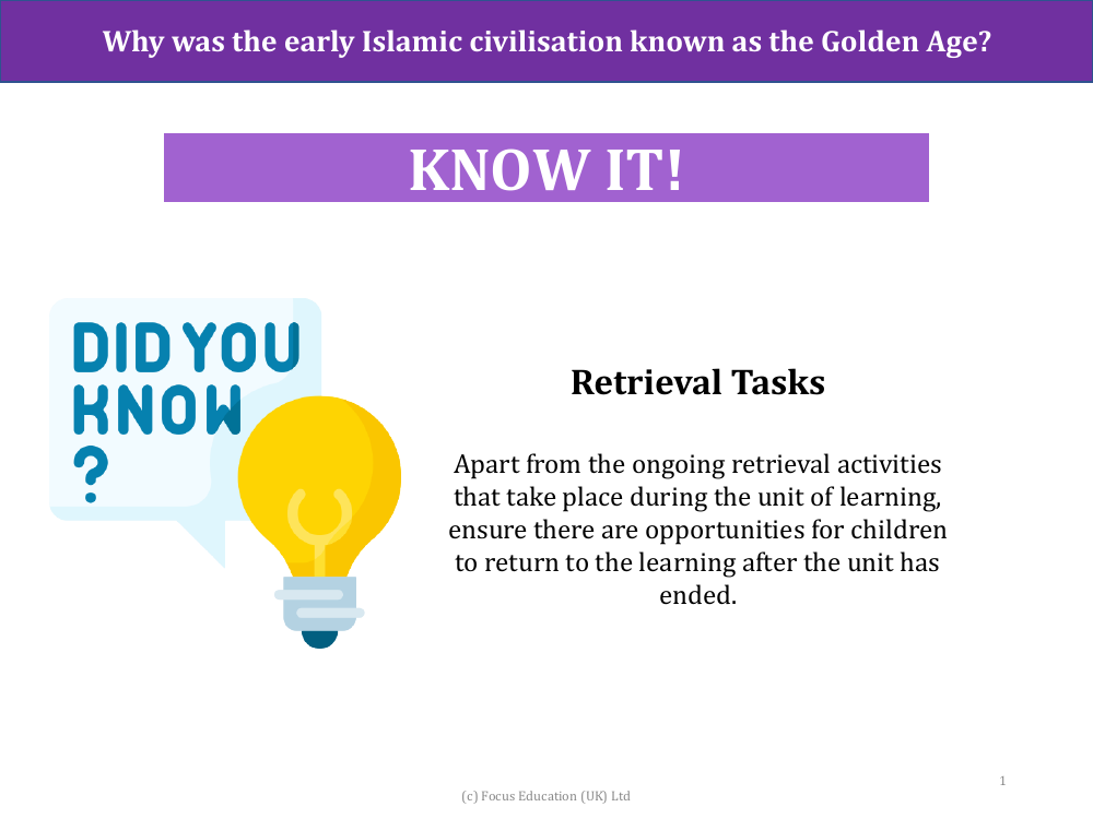 Know it! - Islamic Civilisation - Year 5