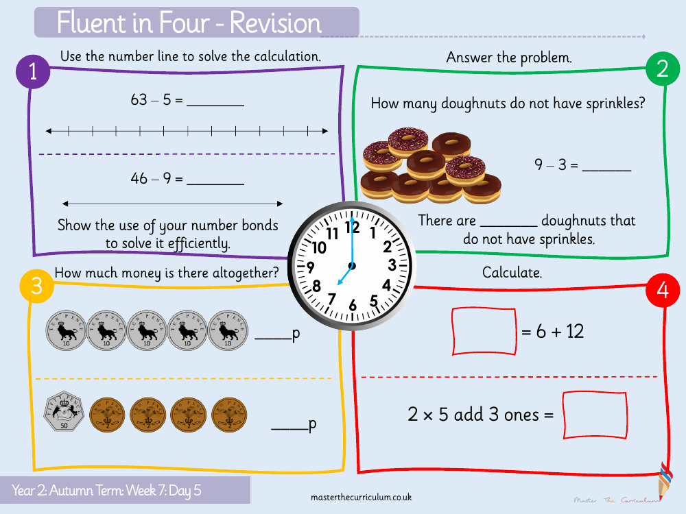 Addition and subtraction - Subtract one from two-digit numbers 2 - Starter