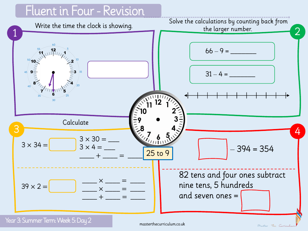 Time - Using a.m. and p.m. - Starter