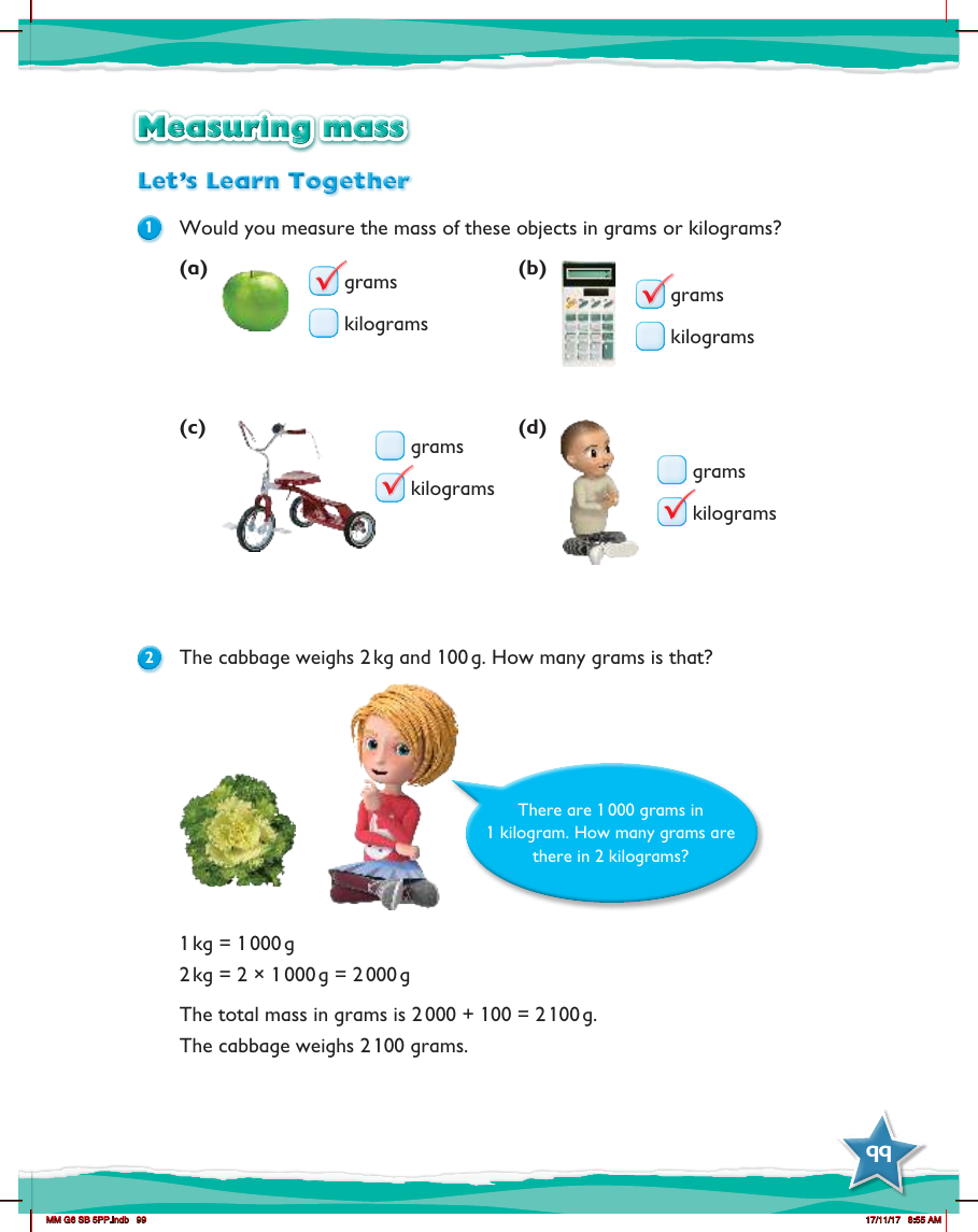 Max Maths, Year 6, Learn together, Measuring mass (1)