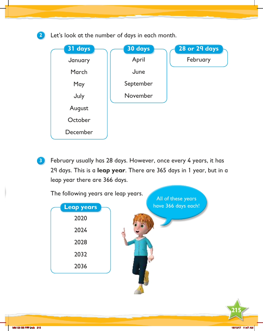 Max Maths, Year 3, Learn together, Months of the year (2)